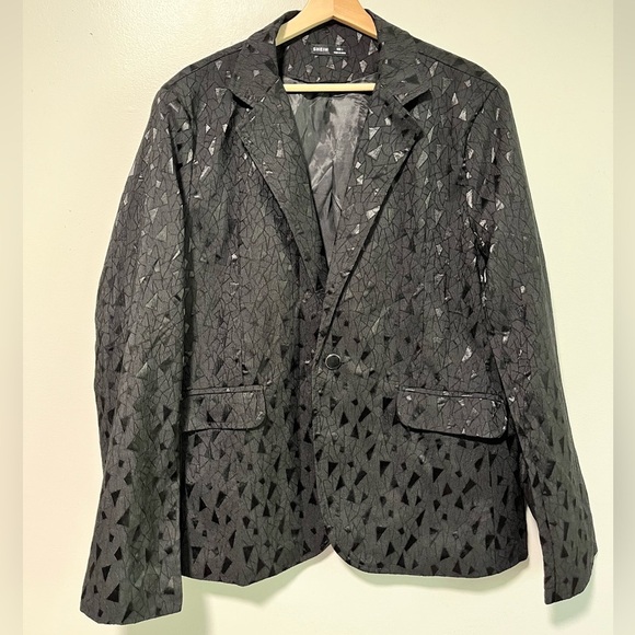 Shein Women’s Black Geometric Print Blazer Size Large - Picture 2 of 7